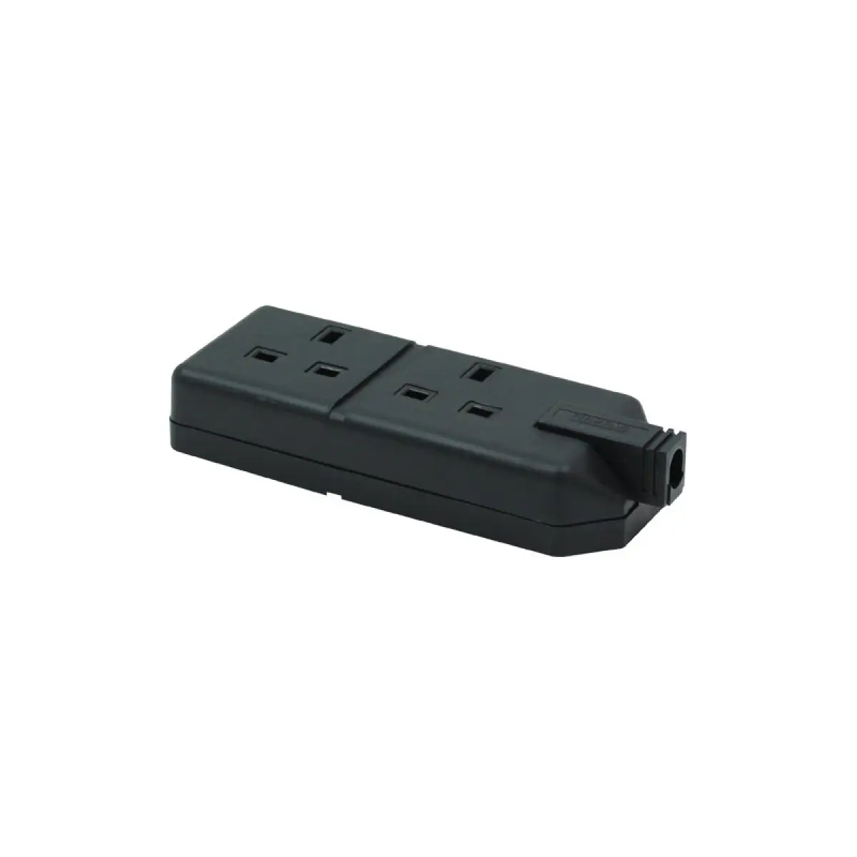 2 Gang 13A HD Mains Socket Black (ELS132B) - CONN095