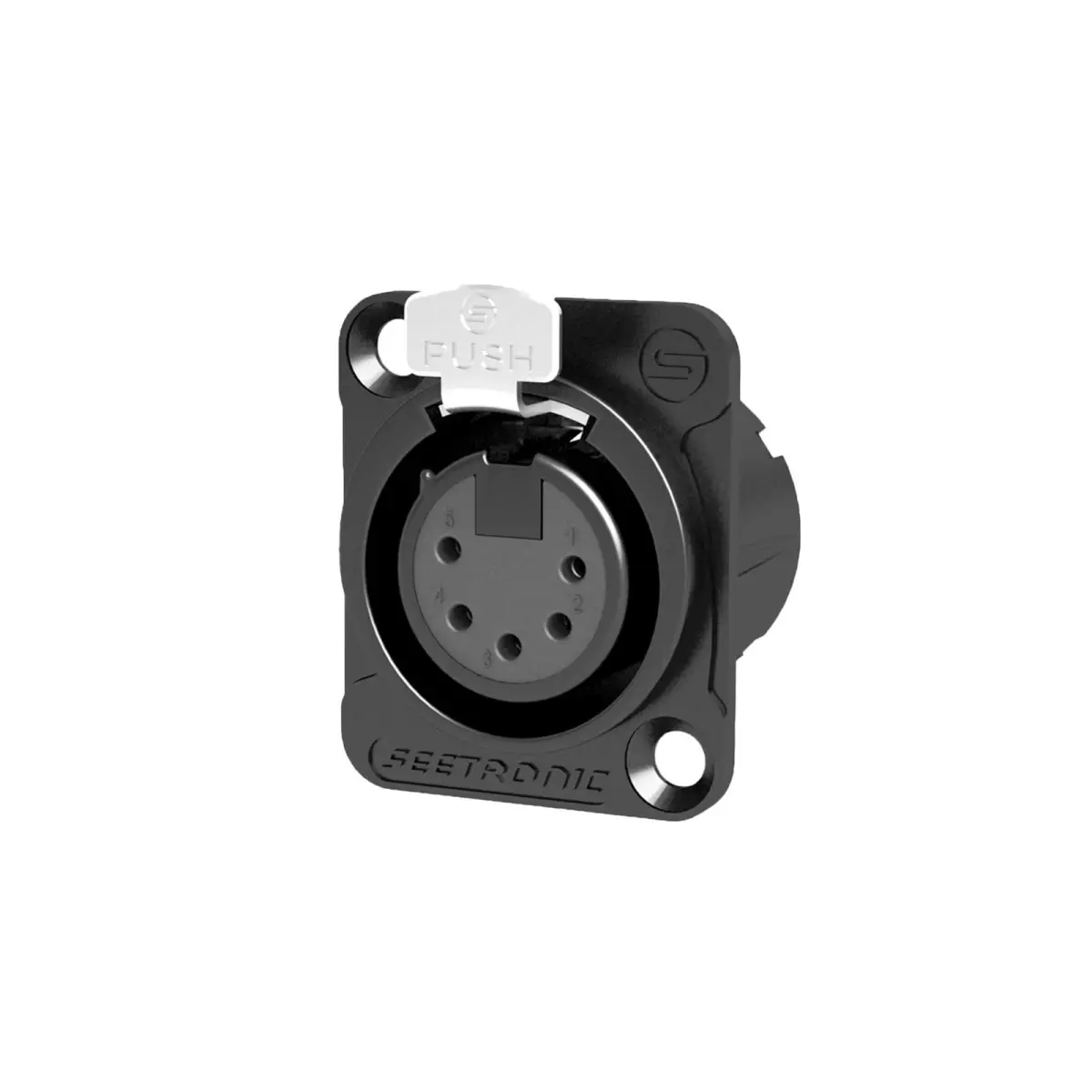XLR 5-Pin Chassis Socket Black (MK5F2C-B) - CONN1052