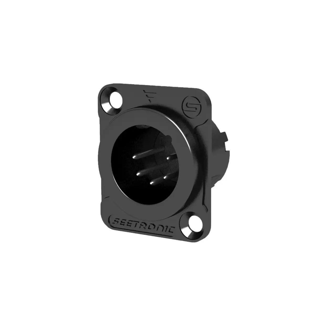 XLR 5-Pin Chassis Plug Black (MJ5F2C-B) - CONN1053