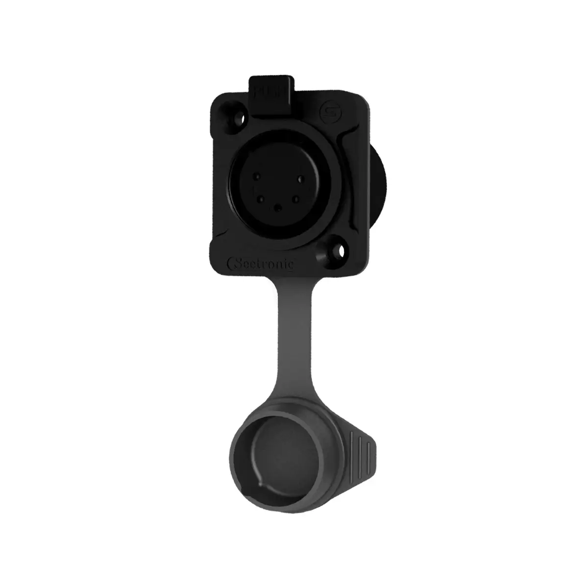 XLR IP65 5-Pin Chassis Socket Black (K5F2C-W-B-01) - CONN1056