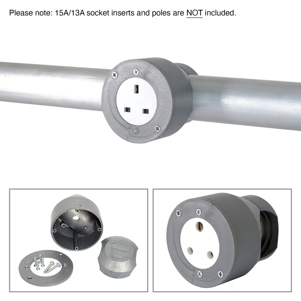 Grey Smart Socket Set for 13A/15A (SSS/15A/G) - CONN1101