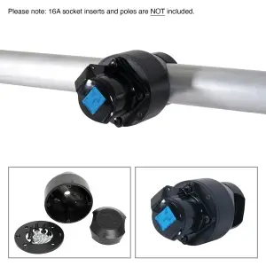 Black Smart Socket Set for 16A (SSS/16A/B) - CONN1102