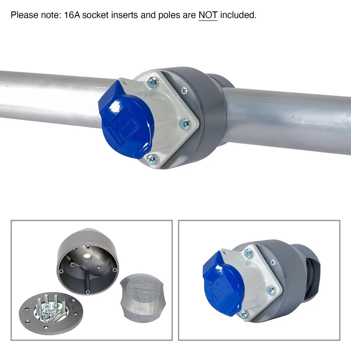 Grey Smart Socket Set for 16A (SSS/16A/G) - CONN1103