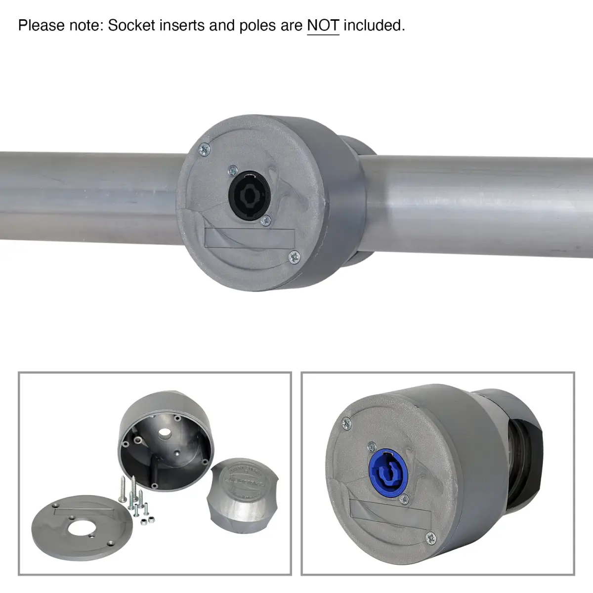 Grey Smart Socket Set for Single D Type (SSS/1XLR/G) - CONN1105