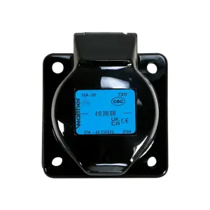 16A Panel Socket Black (410306SW) - CONN1134