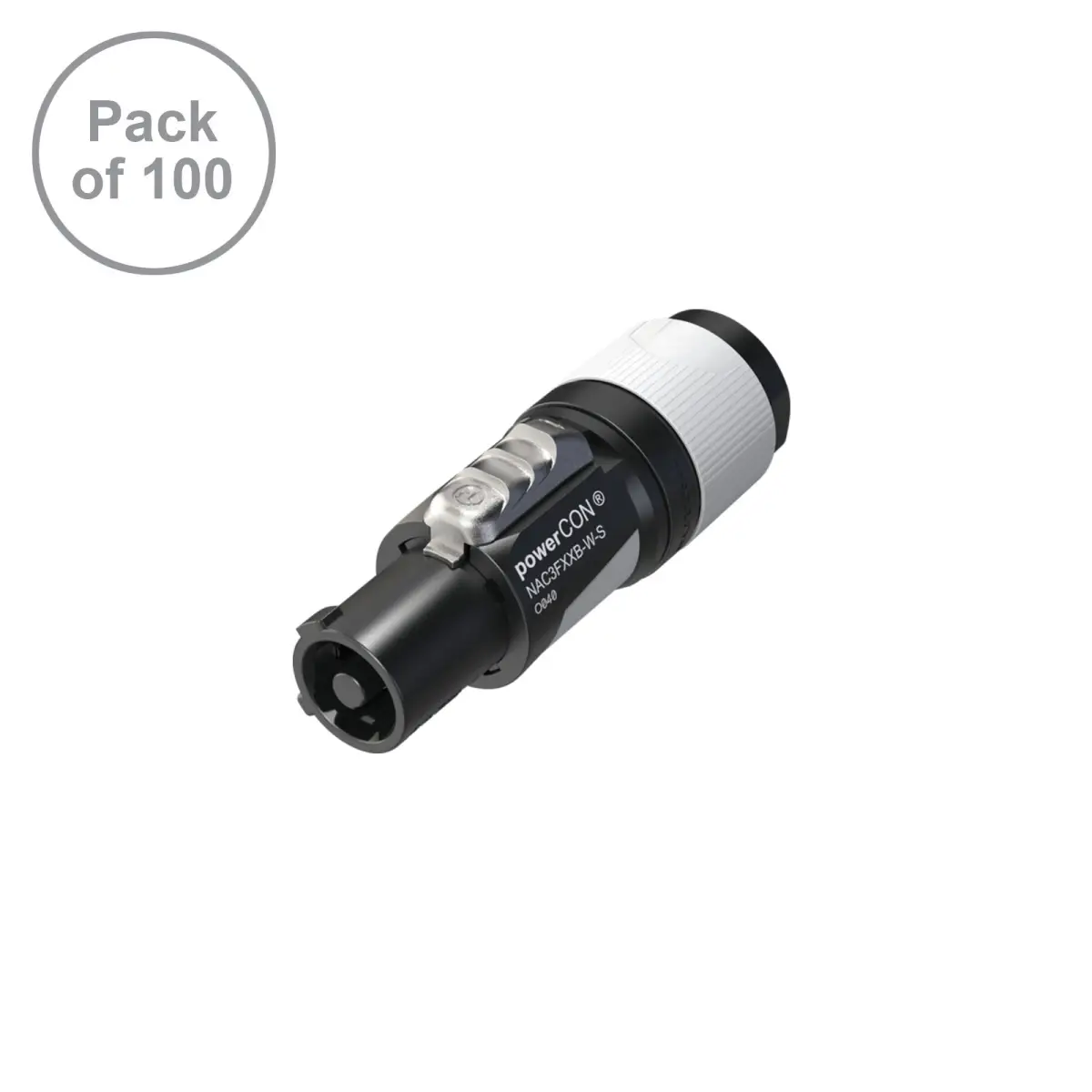 powerCON FXX B-type Connector NAC3FXXB-W-S-D (Pack of 100) - CONN1222B