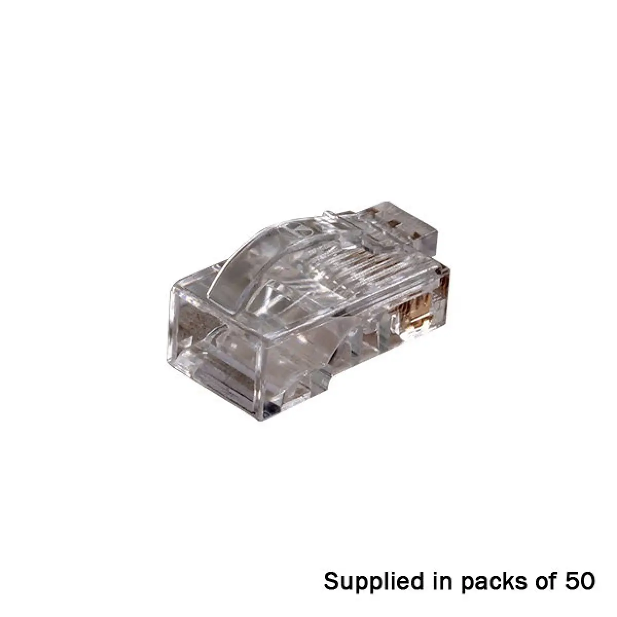 RJ45 Crimp plugs CAT5E Unshielded Arc-latch Pack of 50 - CONN1302