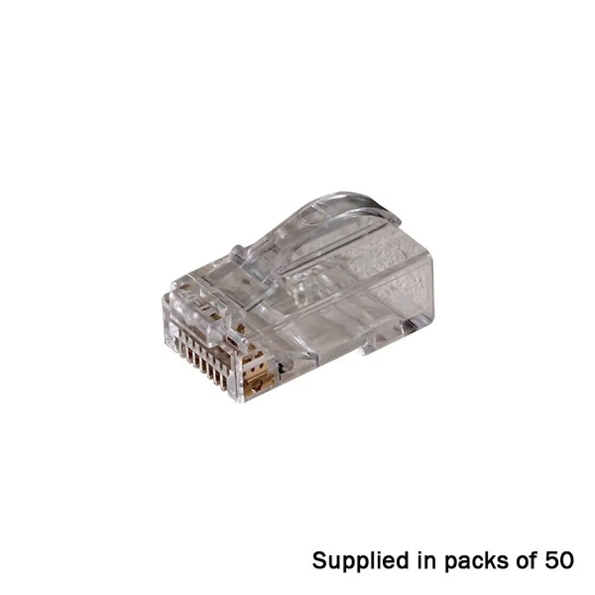 RJ45 Crimp plugs CAT6 Unshielded Arc-latch Pack of 50 - CONN1304
