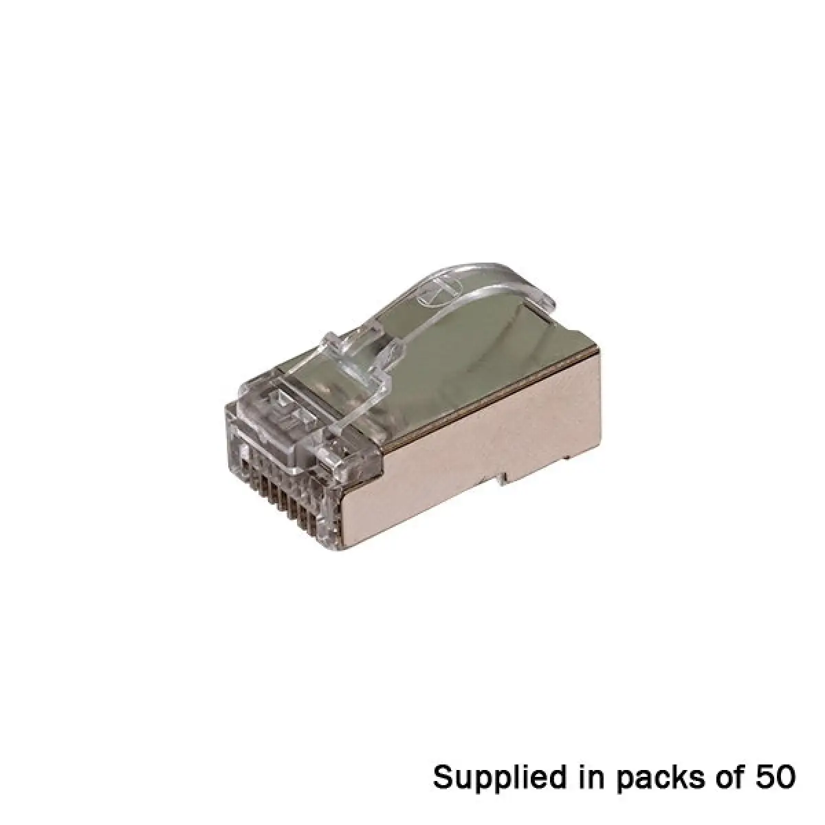 RJ45 Crimp plugs CAT6A Shielded Arc-latch Pack of 50 - CONN1305