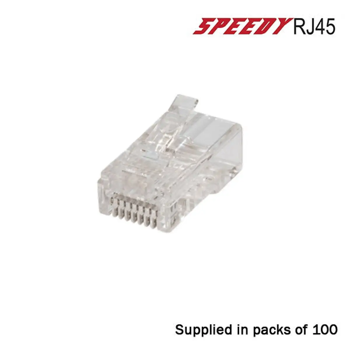 CAT5E Speedy RJ45 Push Through Crimp Plugs Pack of 100 - CONN1307