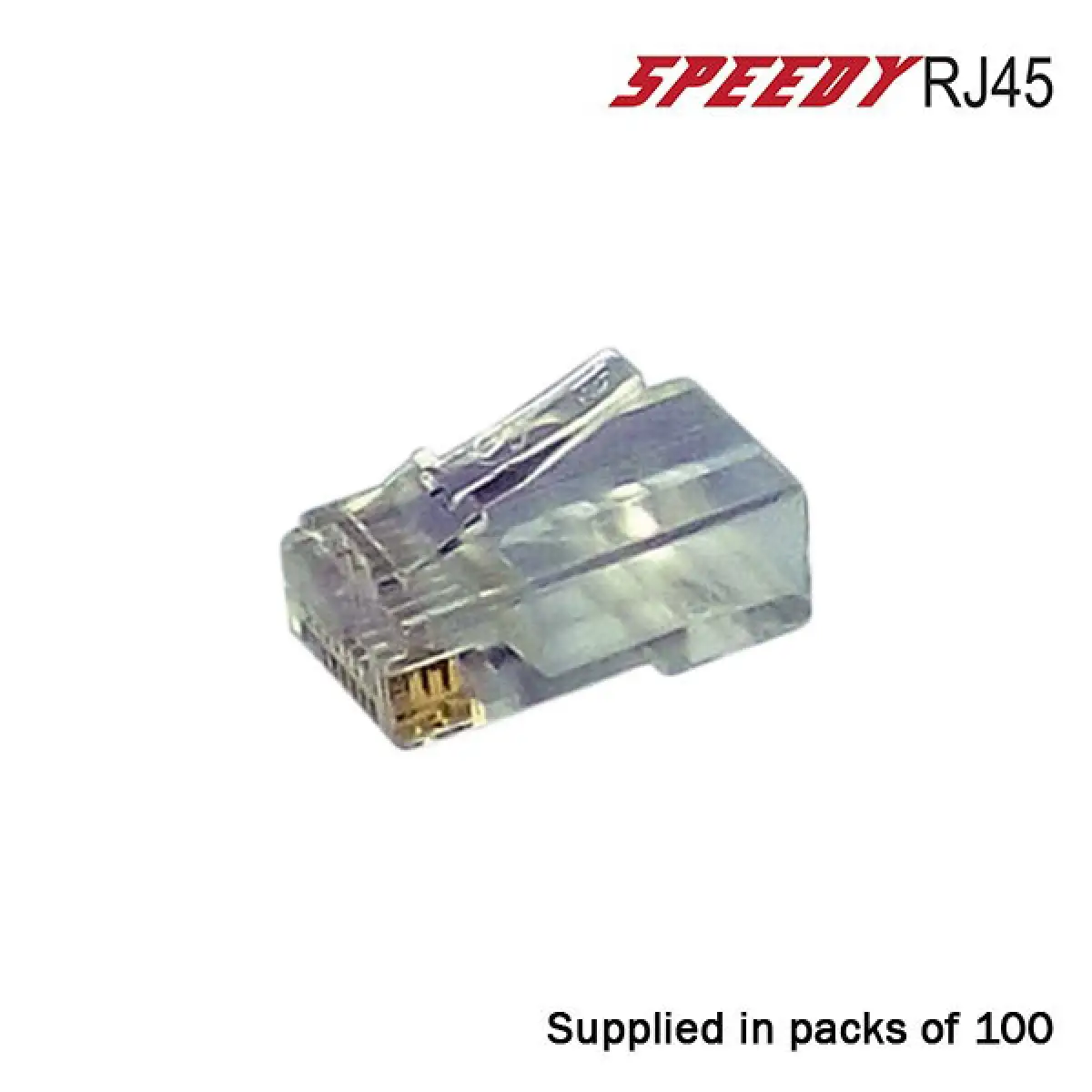 CAT6 Speedy RJ45 Push Through Crimp Plugs Pack of 100 - CONN1308