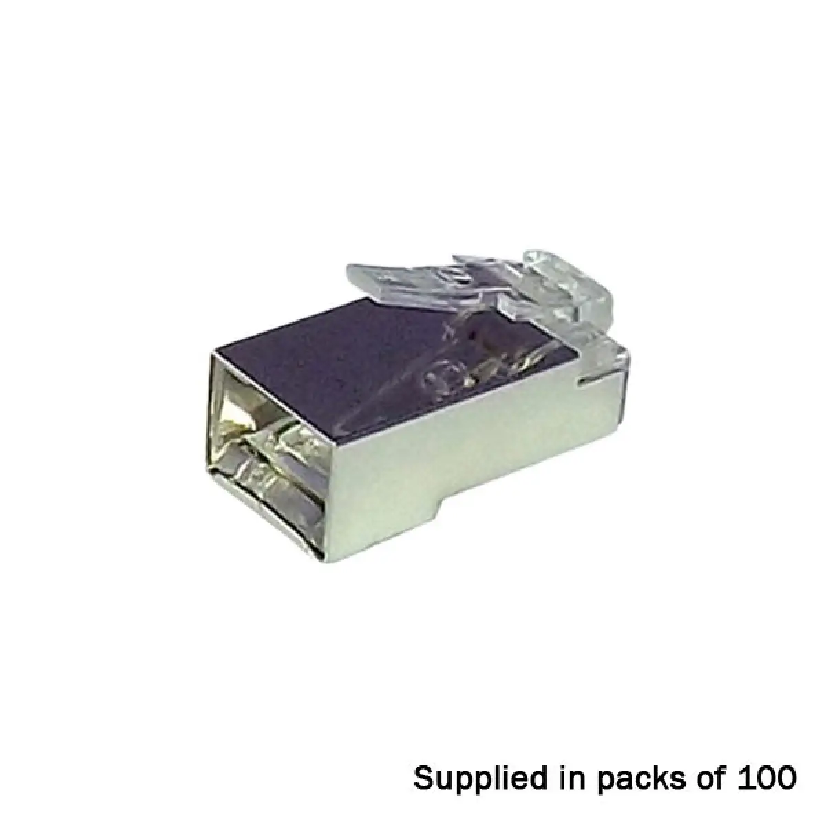 CAT6 Speedy RJ45 Shielded Push Through Crimp Plugs Pack of 100 - CONN1309