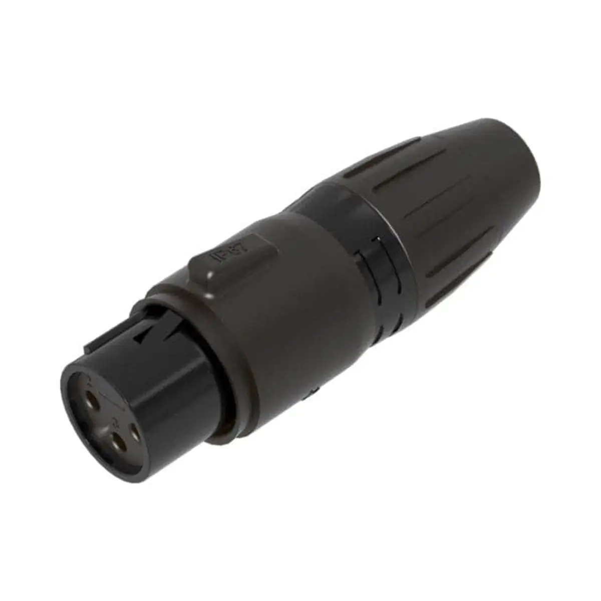 3-Pin Female XLR IP67 Black SCWF3-B-67 - CONN1412