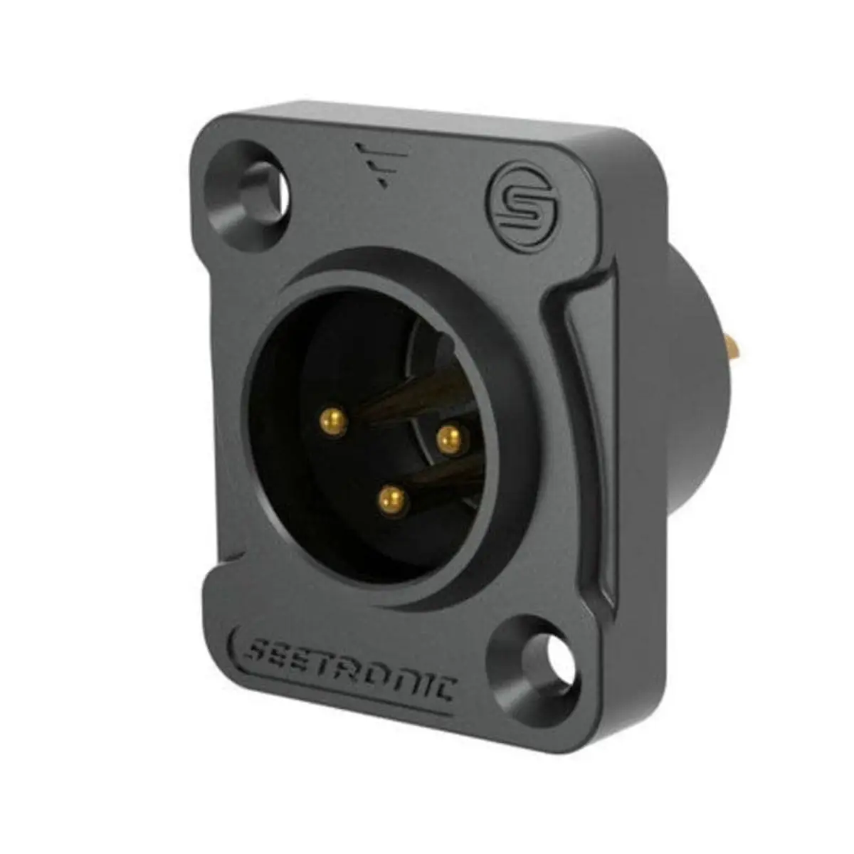 XLR IP67 3-Pin Chassis Male Black J3F2C-W-B-67 - CONN1417