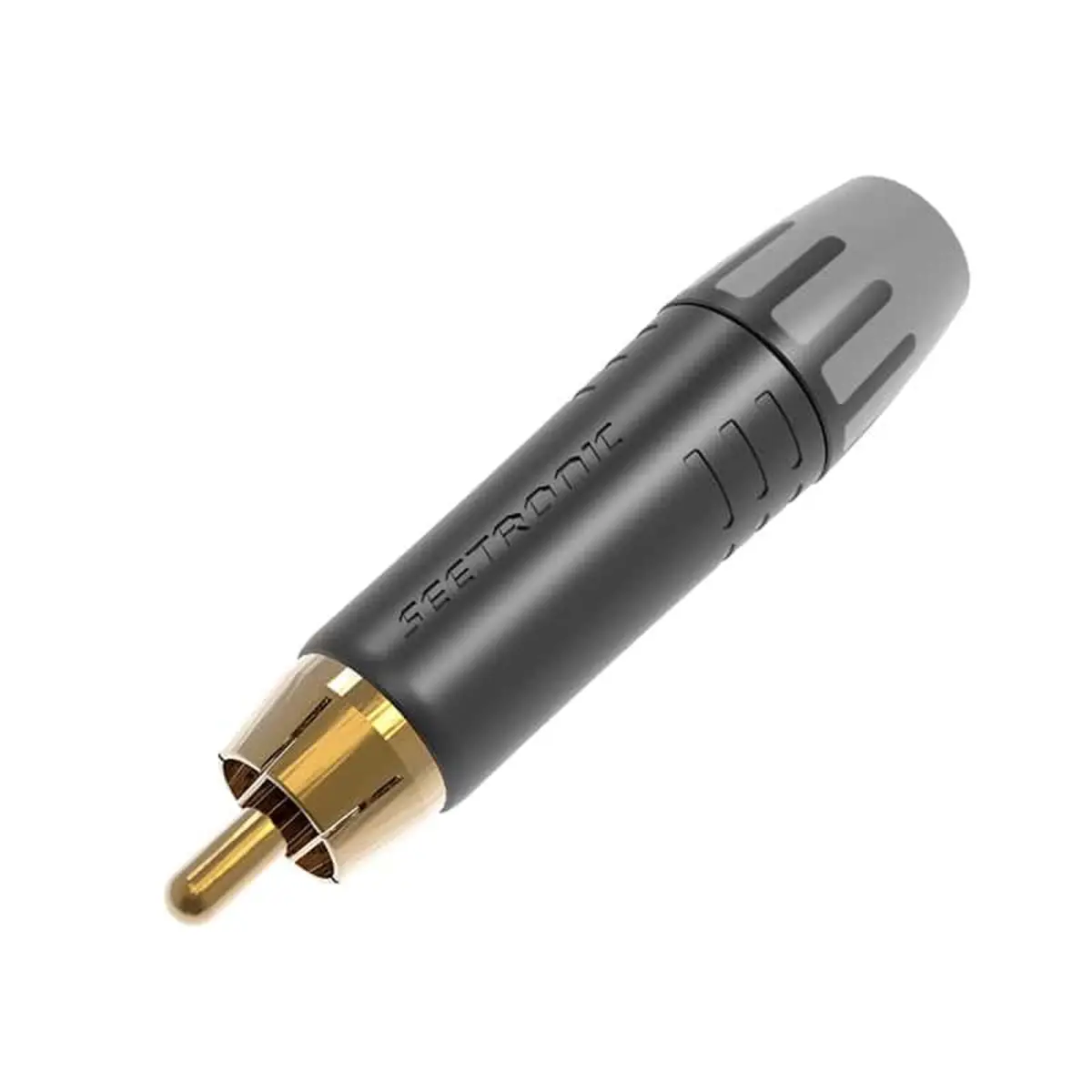 Phono Male Cable Connector Black MT380 - CONN1446