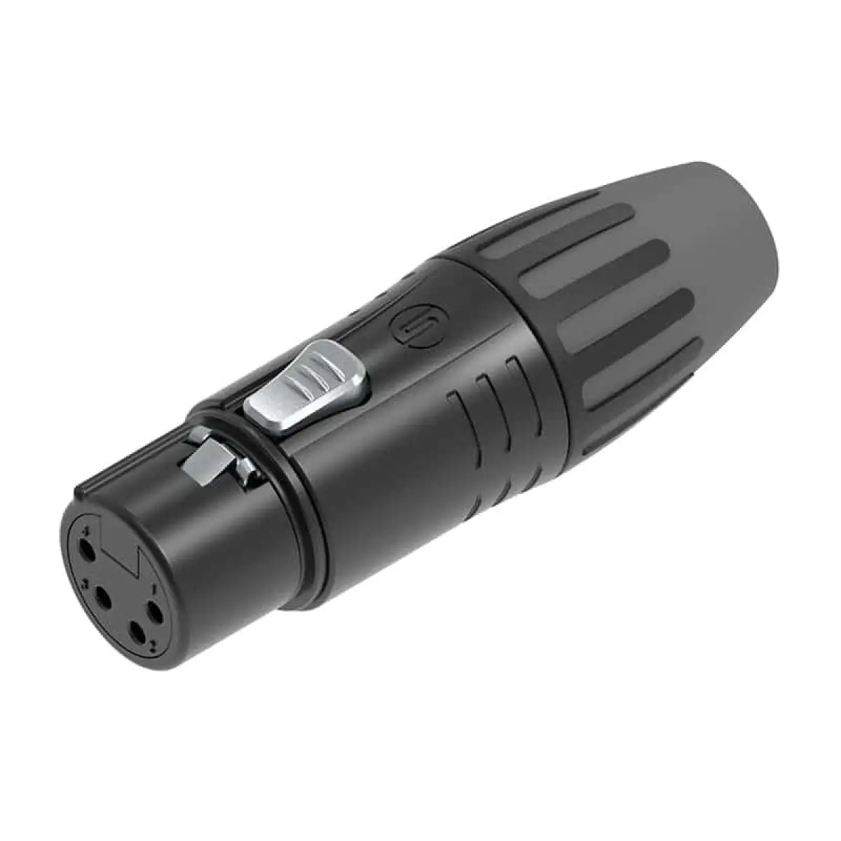 4-Pin Female XLR Black Gold Pins SCMF4-BG - CONN1525