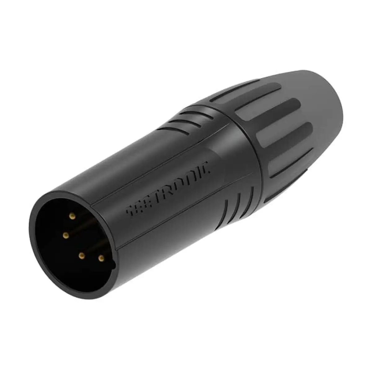 4-Pin Male XLR Black Gold Pins SCMM4-BG - CONN1526