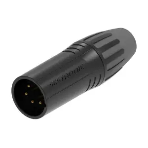 4-Pin Male XLR Black Gold Pins SCMM4-BG - CONN1526