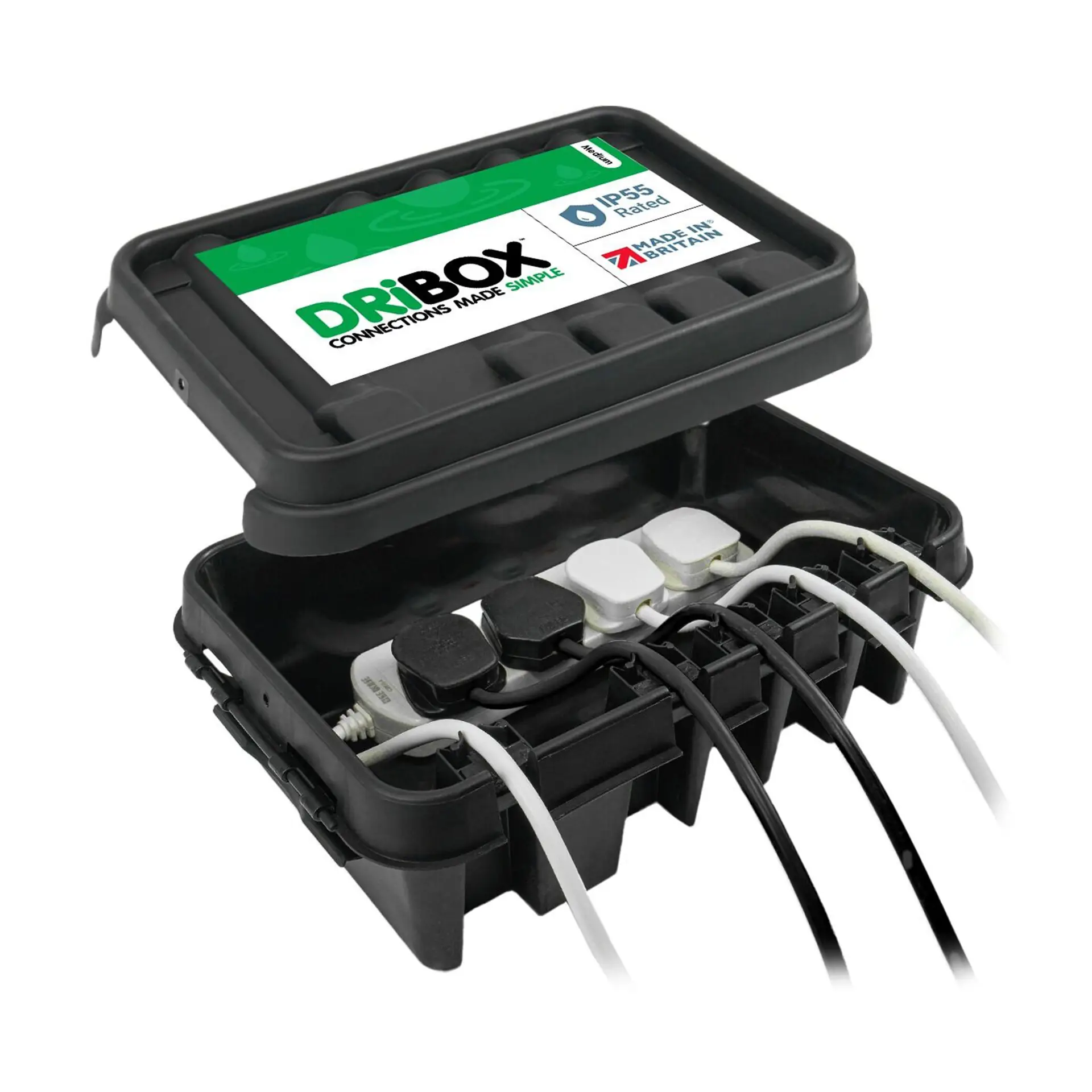 Weatherproof Connection Box Medium Black - CONN1552