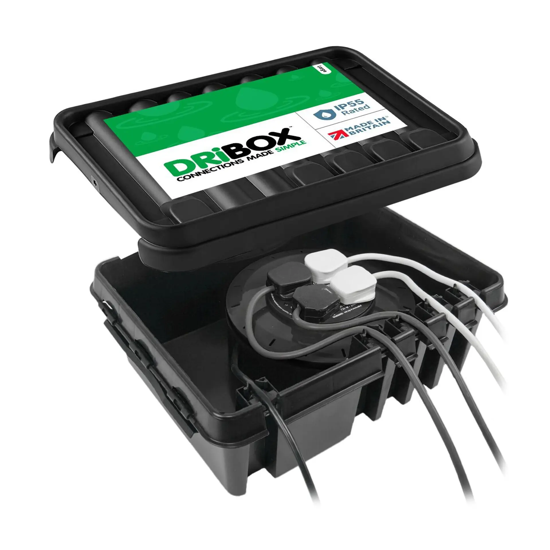 Weatherproof Connection Box Large Black - Image 2