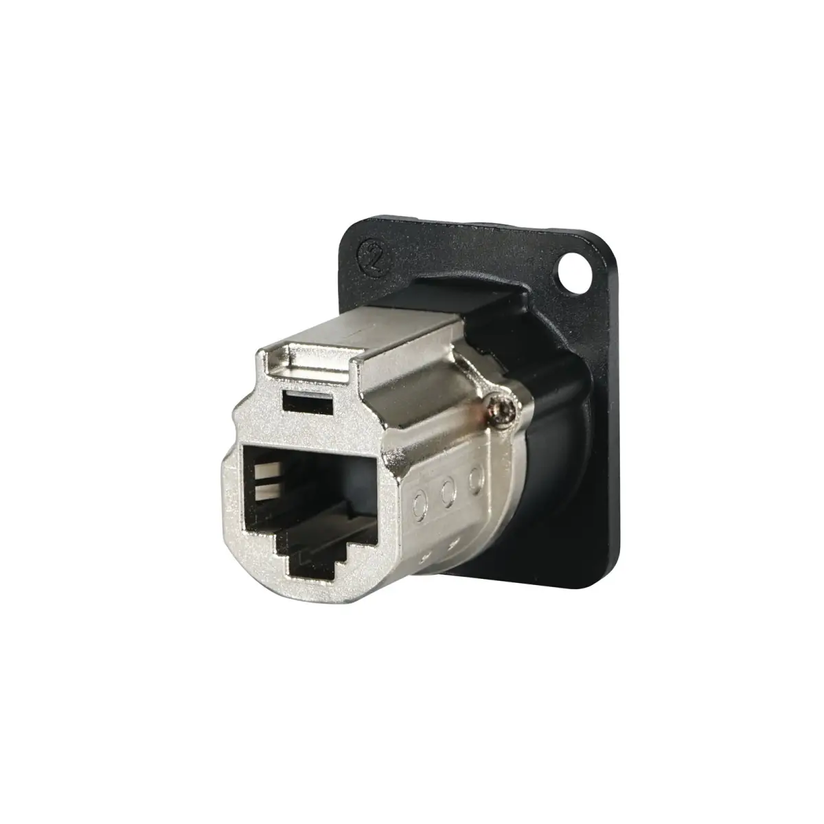 etherCON CAT6A Feedthrough Panel Connector Black (NE8FDX-P6-B) - CONN167