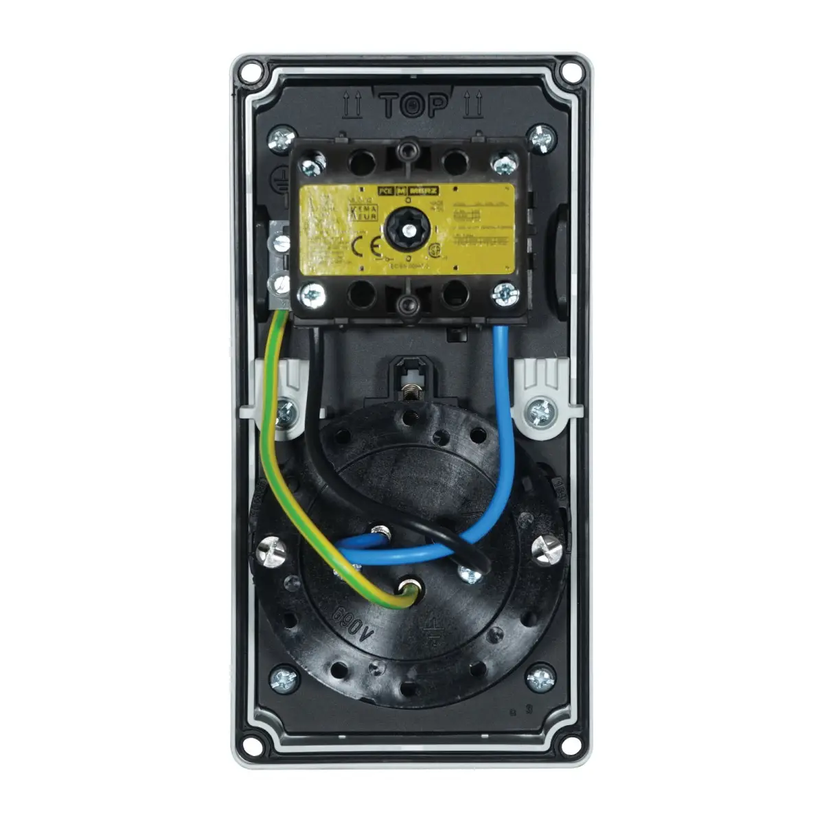 16A 230V 2P+E IP67 Switched Interlock Socket (61132-6) - CONN170