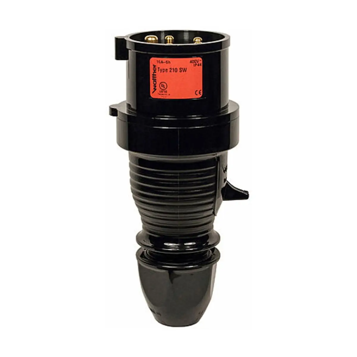 32A 415V 2P+E Black Plug 230SW - CONN1704