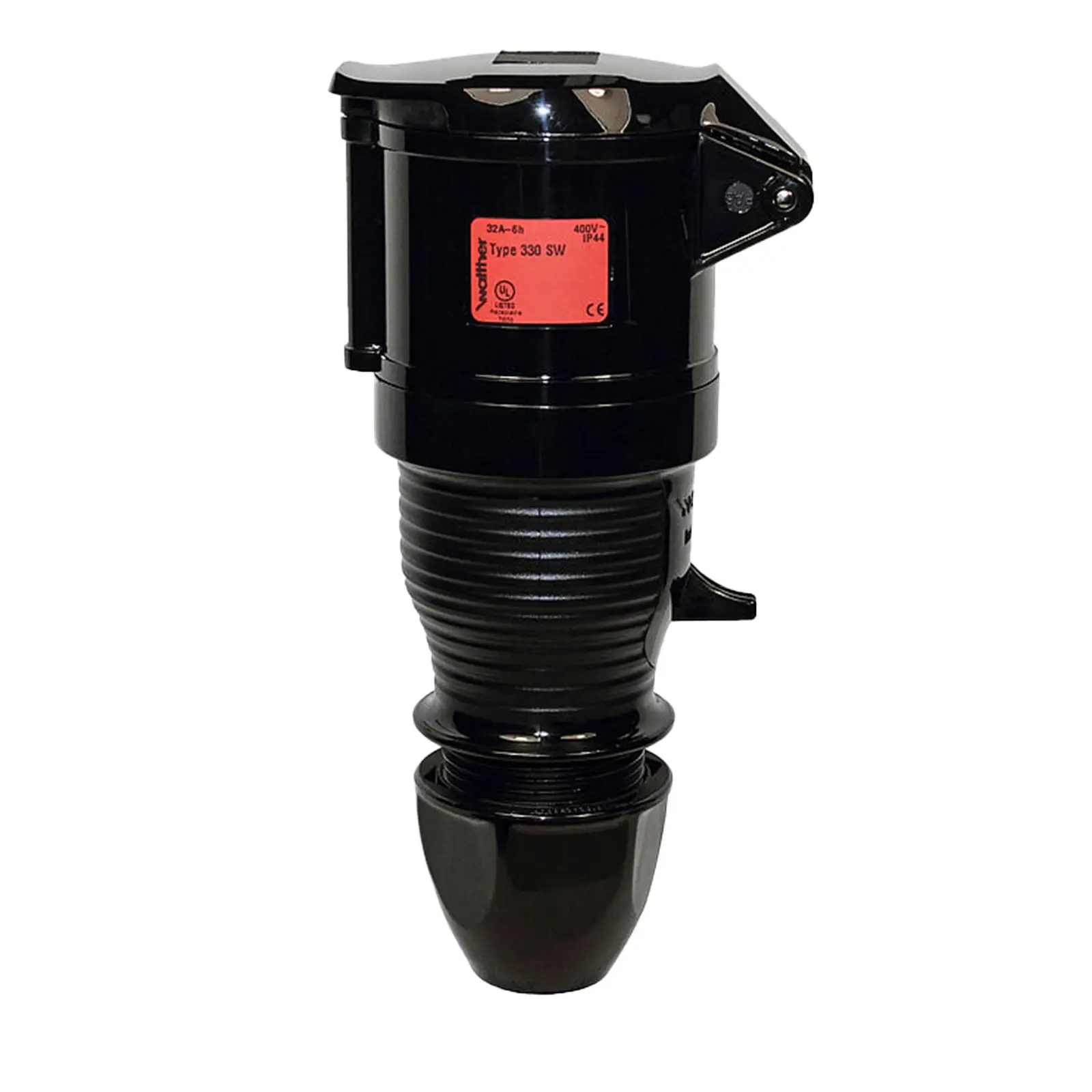 32A 415V 2P+E Black Plug 330SW - CONN1705