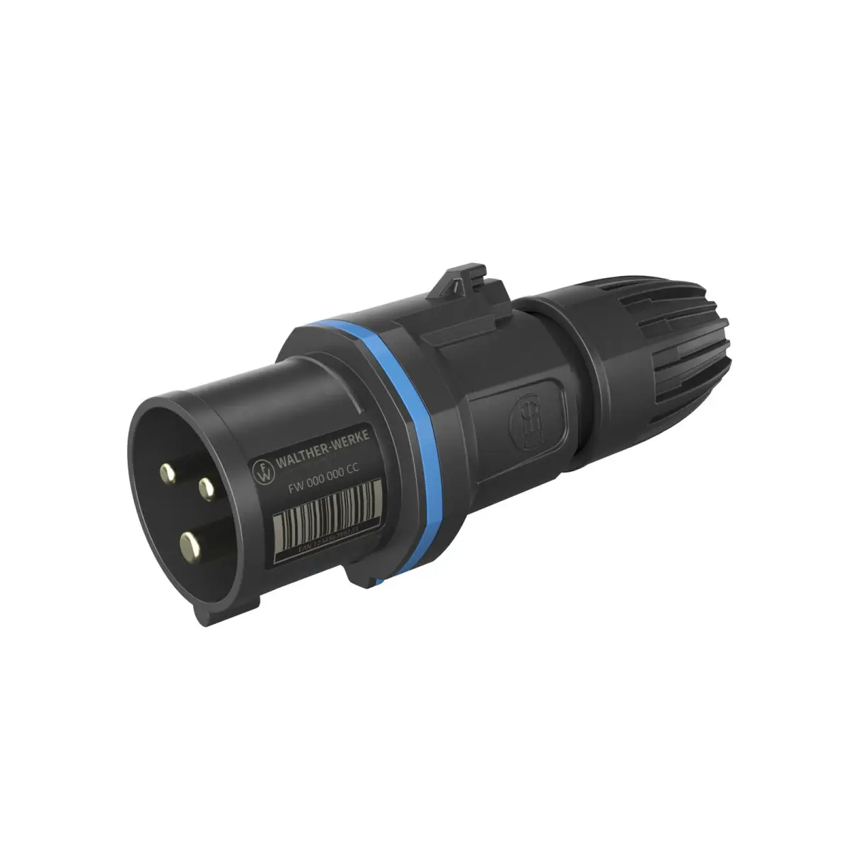 16A 230V 2P+E Black Plug FW211306SK - CONN1706