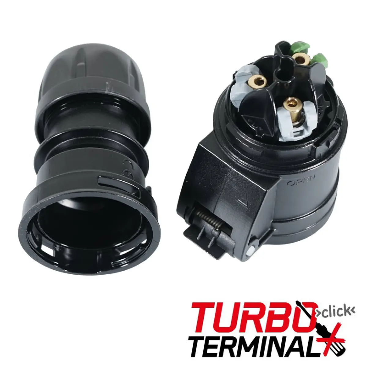 16A 230V 2P+E Black Socket (213-6TTx) - CONN243
