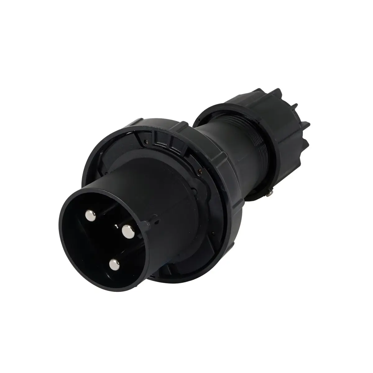 125A 230V 2P+E Plug Black (043-6xs) - CONN284
