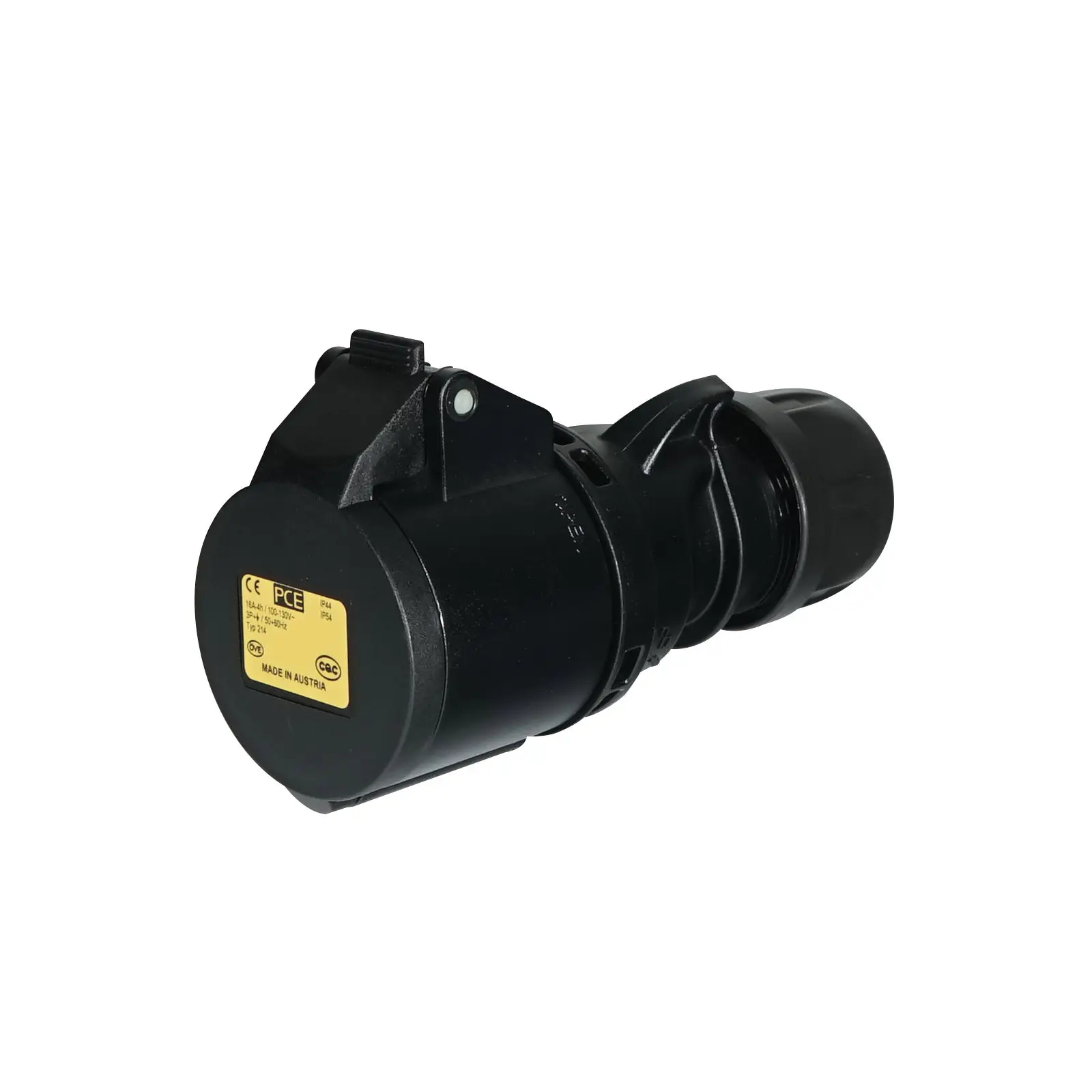16A 110V 3P+E Socket Black (214-4x) - CONN286