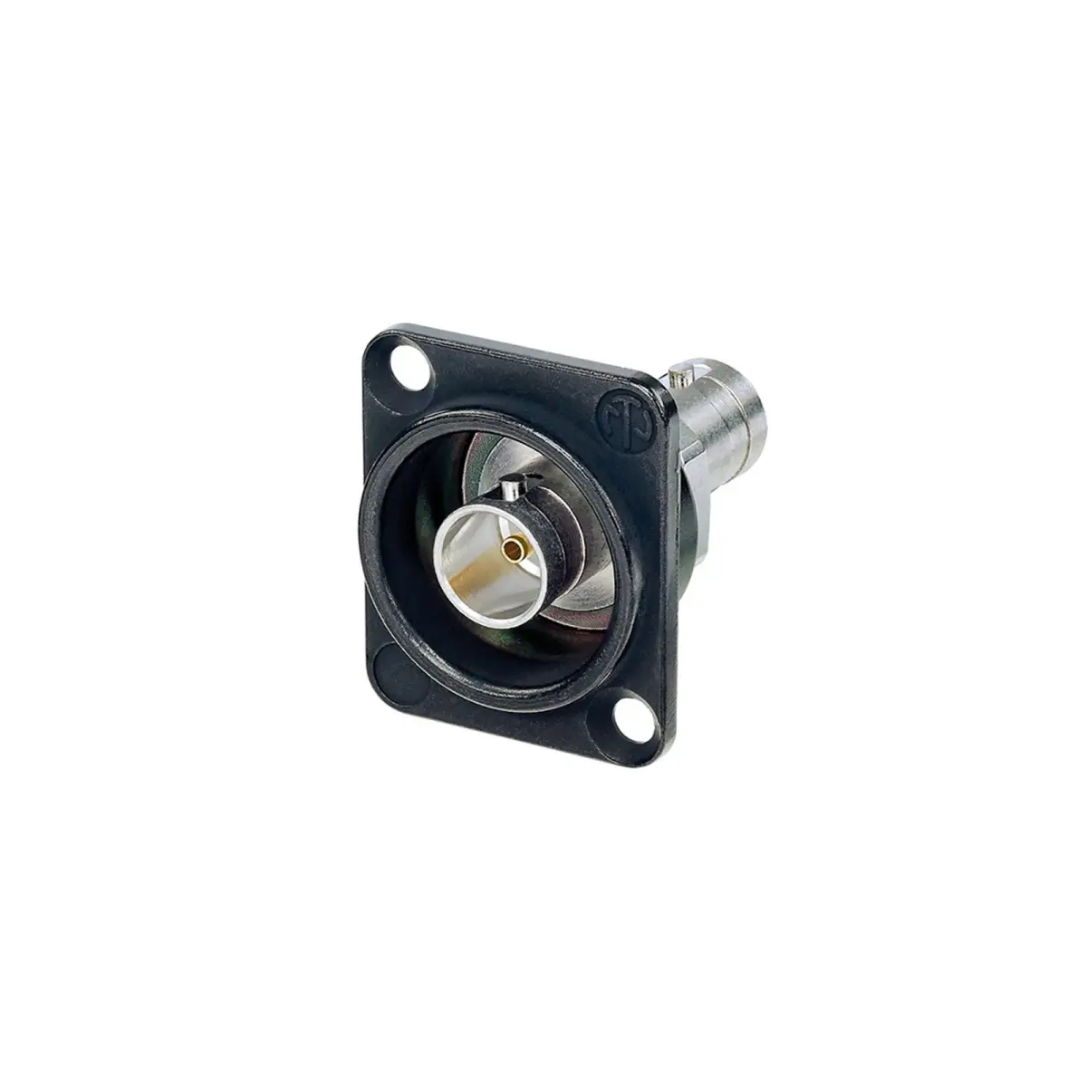 BNC Panel Connector Grounded Blackย (NBB75DFGB) - CONN306