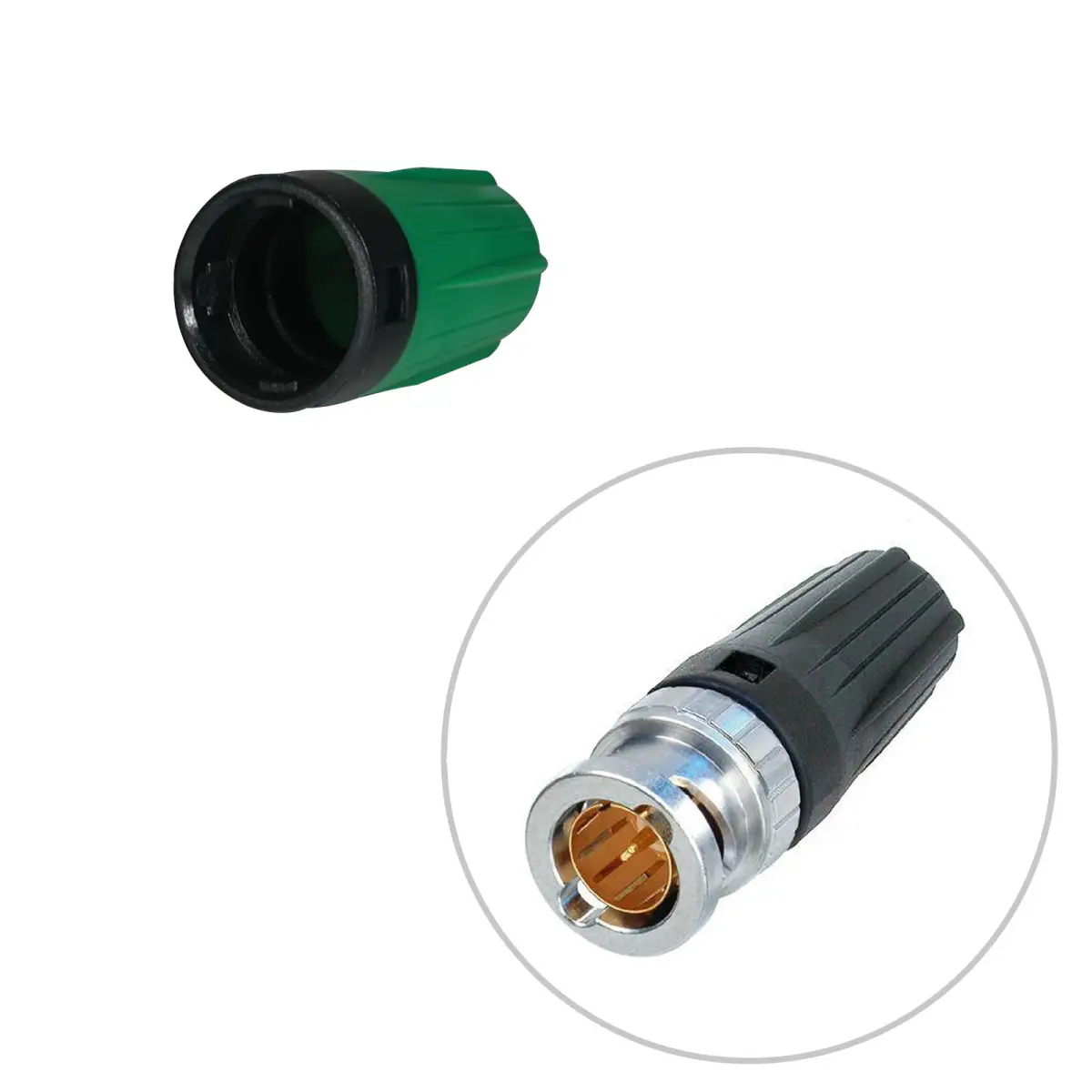 Green rearTWIST Coloured BNC Boot (BST-BNC-5) - CONN325