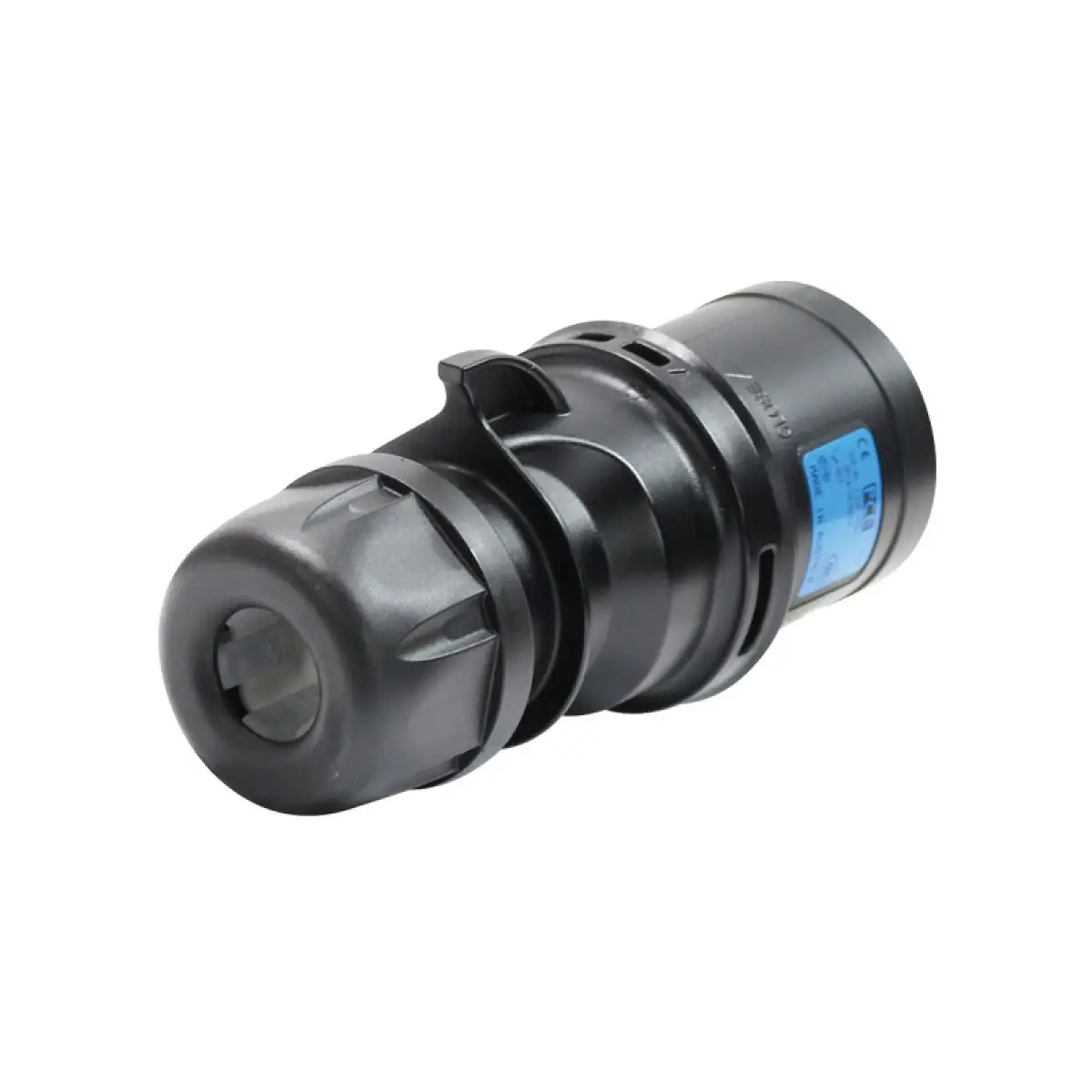 32A 230V 2P+E Black Plug (023-6X) - CONN36