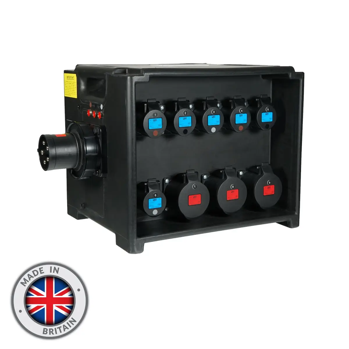 MERZ Distribution Box 63A 3PH to 32A/16A RCBO (Midnight Black) - CONN378