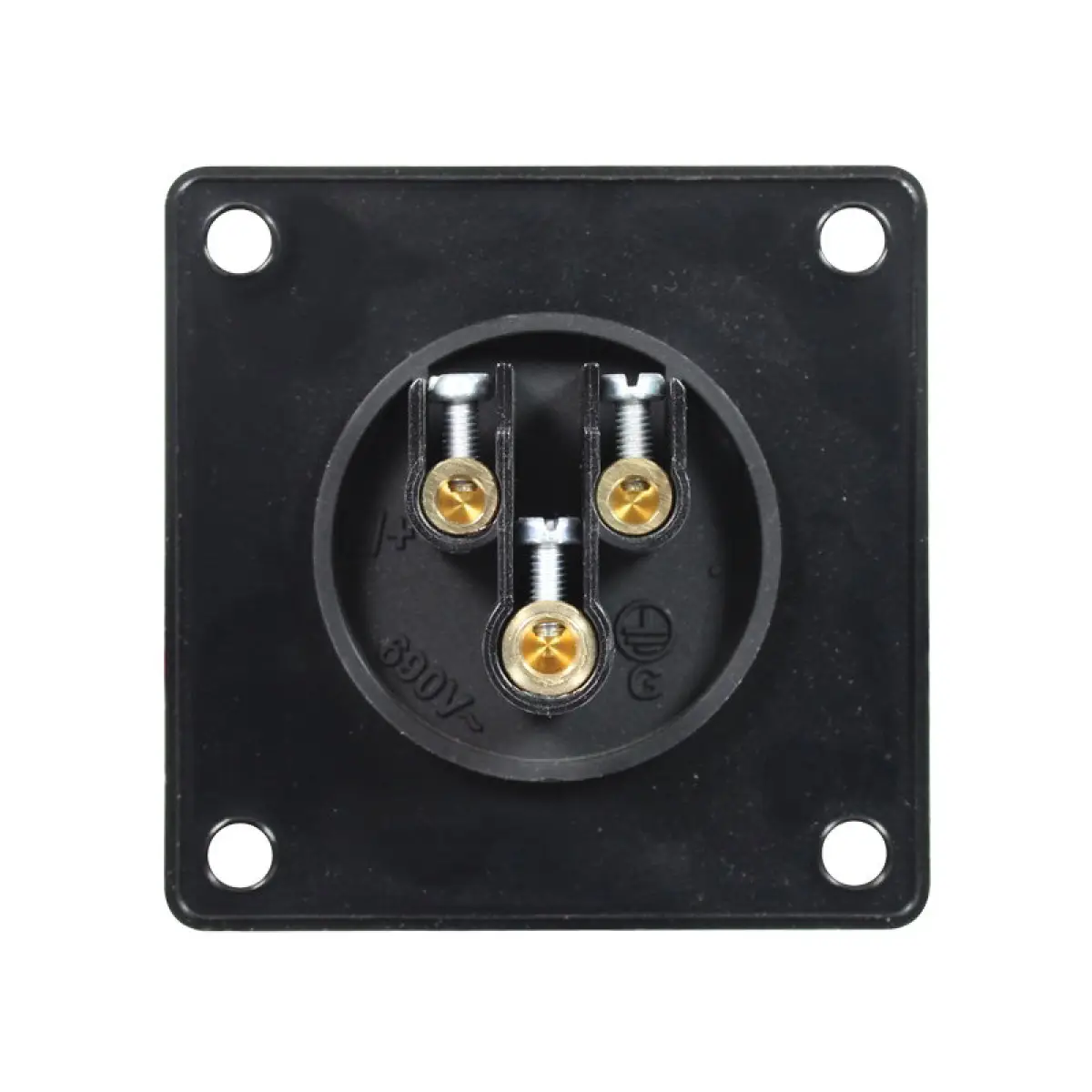 16A 230V 2P+E Black Appliance Inlet (613-6X) - CONN38