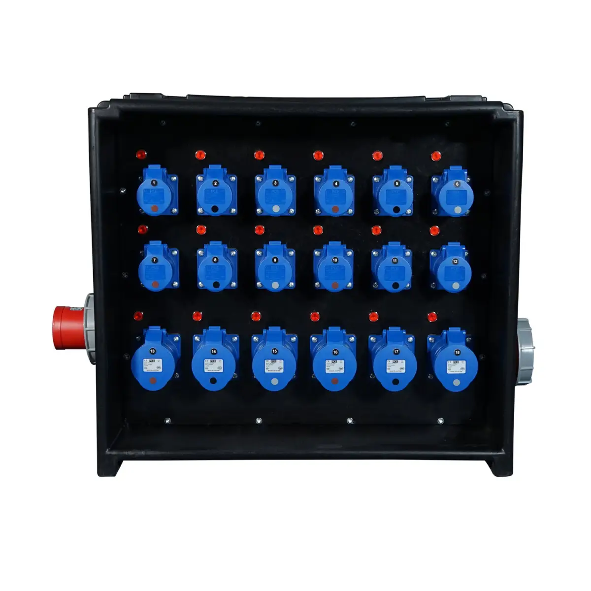 MERZ Distribution Box 63A 3PH In/Thru to 32A/16A RCBO - CONN384