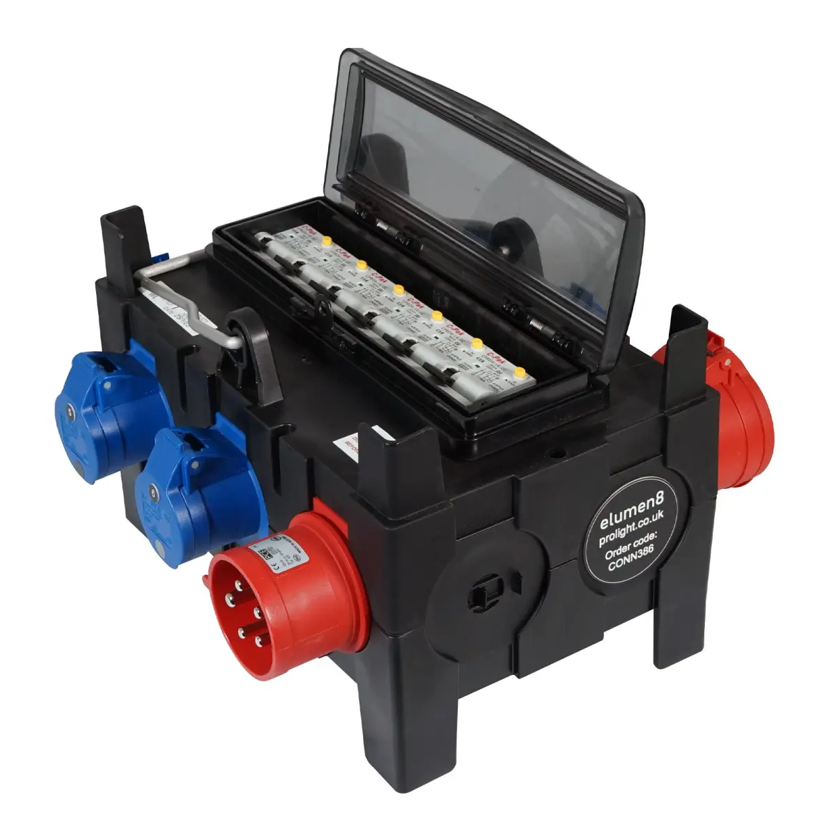 ISCHL Distribution Box 32A 3PH 6 x 16A 1PH RCBO - CONN386