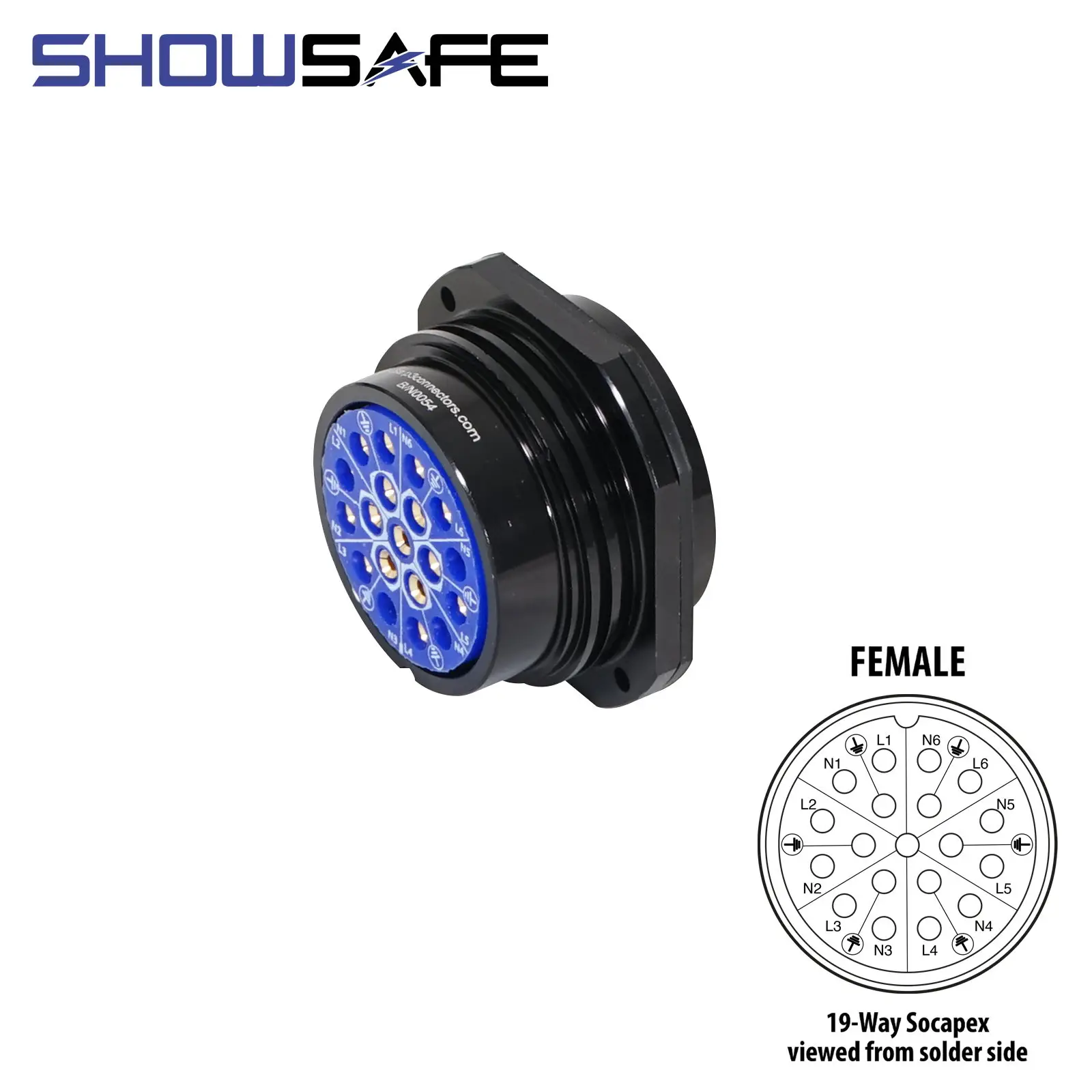 Socapex 19-Pin Panel Female Socket - Image 2