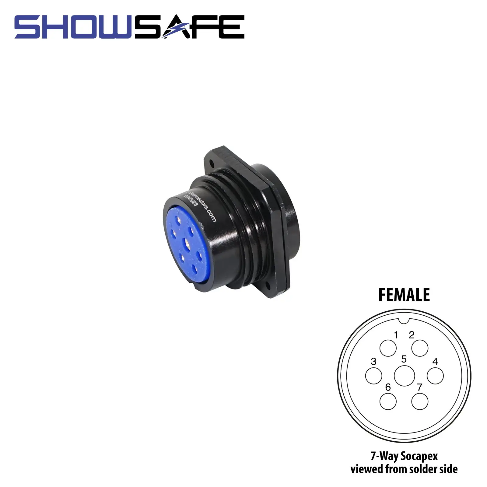 Socapex 7-Pin Panel Female Socket - Image 2