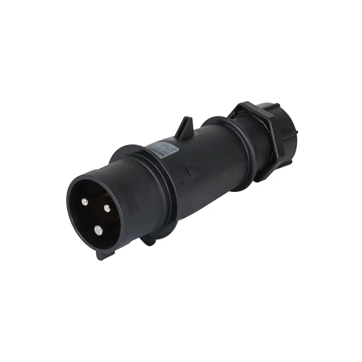 32A 230V 2P+E IP44 AM-TOP Plug Black (260ZD) - CONN452