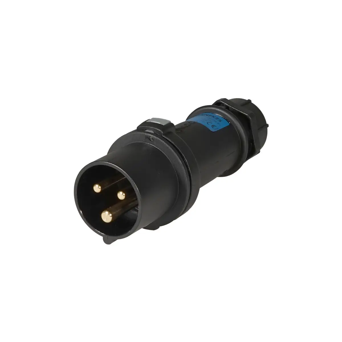 16A 230V 2P+E IP44 ProTOP Plug Black (150ZA) - CONN476