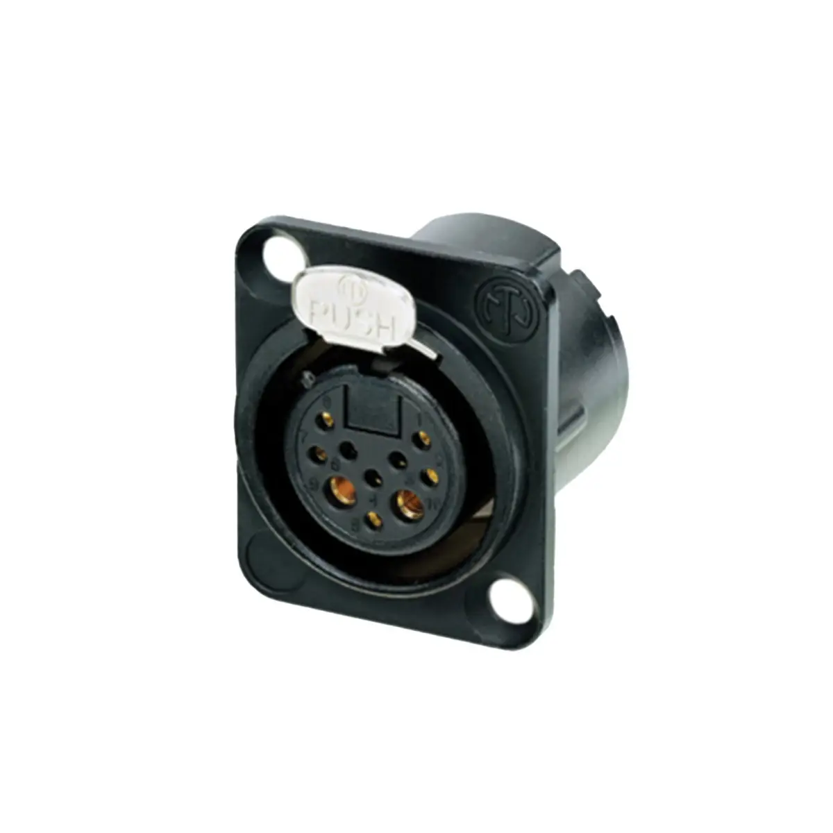8+2 Pole Female XLR Chassis Socket NC10FD-LX-B - CONN533