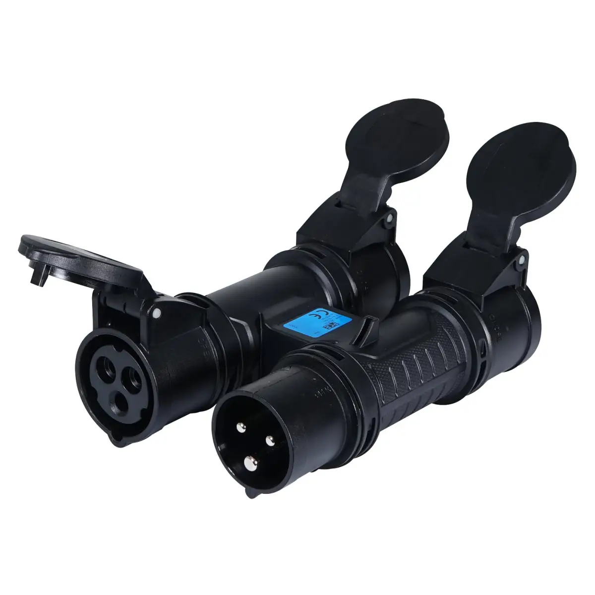 H-CONNECT 230V 16A 2P+E 3-Way Splitter - CONN58