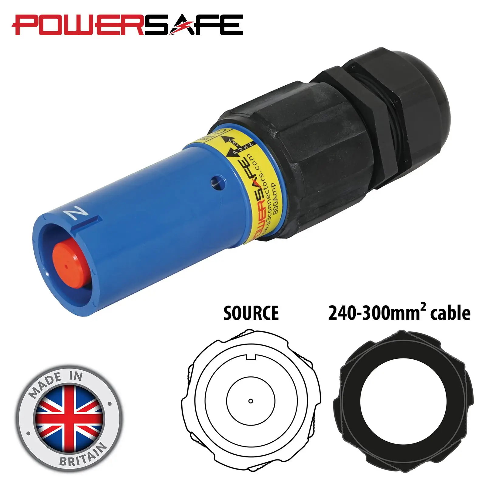 Powersafe 800A Line Source 240mm2 Neutral Blue - Image 2