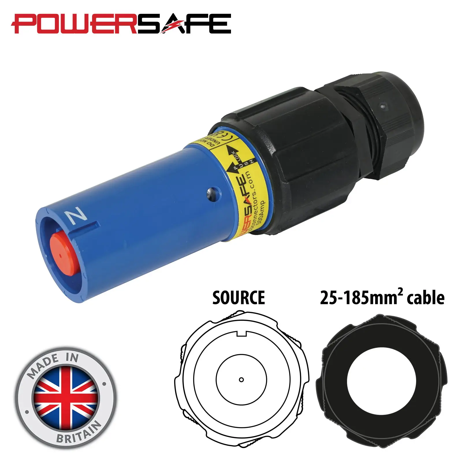 Powersafe 500A Line Source 150mm2 Neutral Blue - Image 2