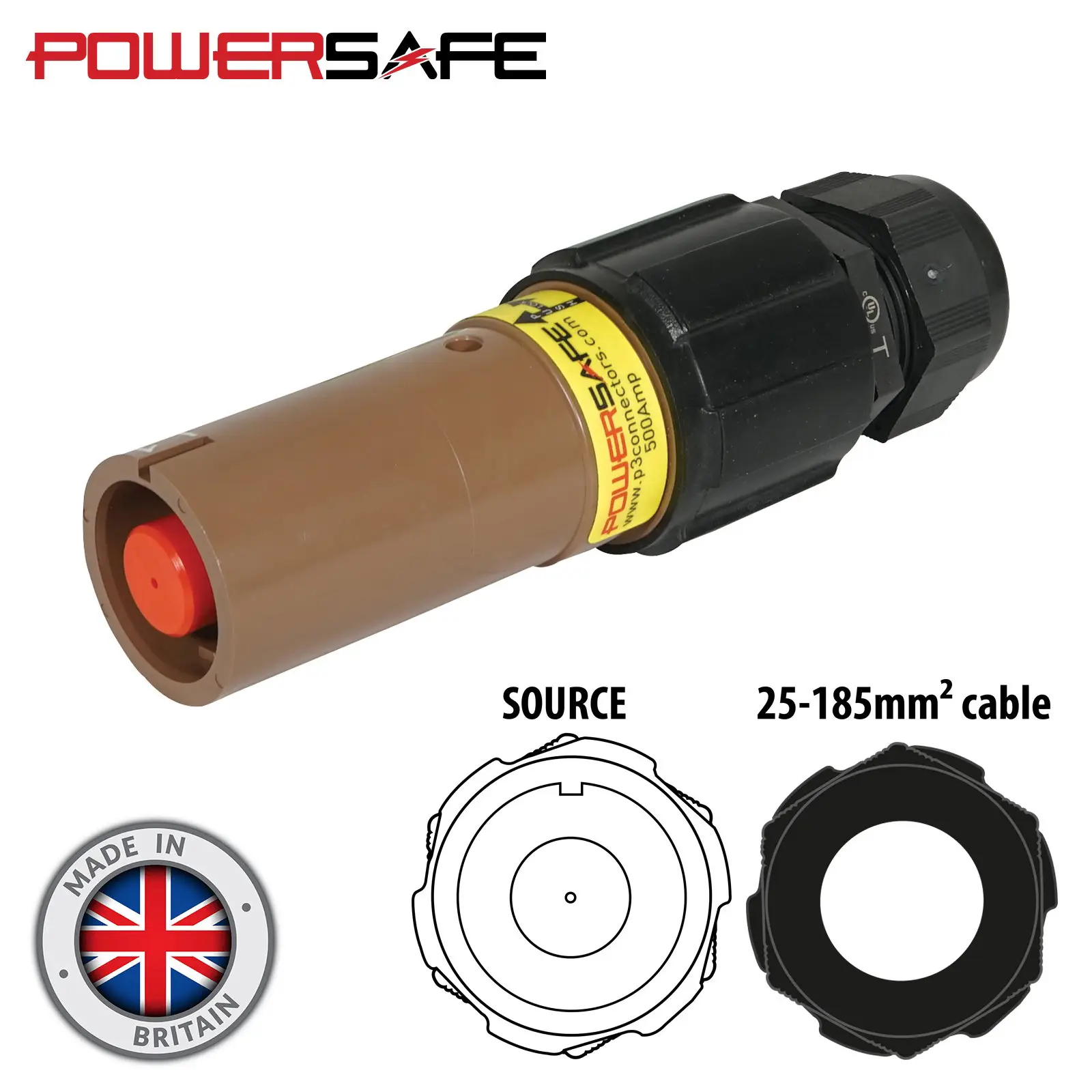 Powersafe 500A Line Source 150mm2 L1 Brown - Image 2