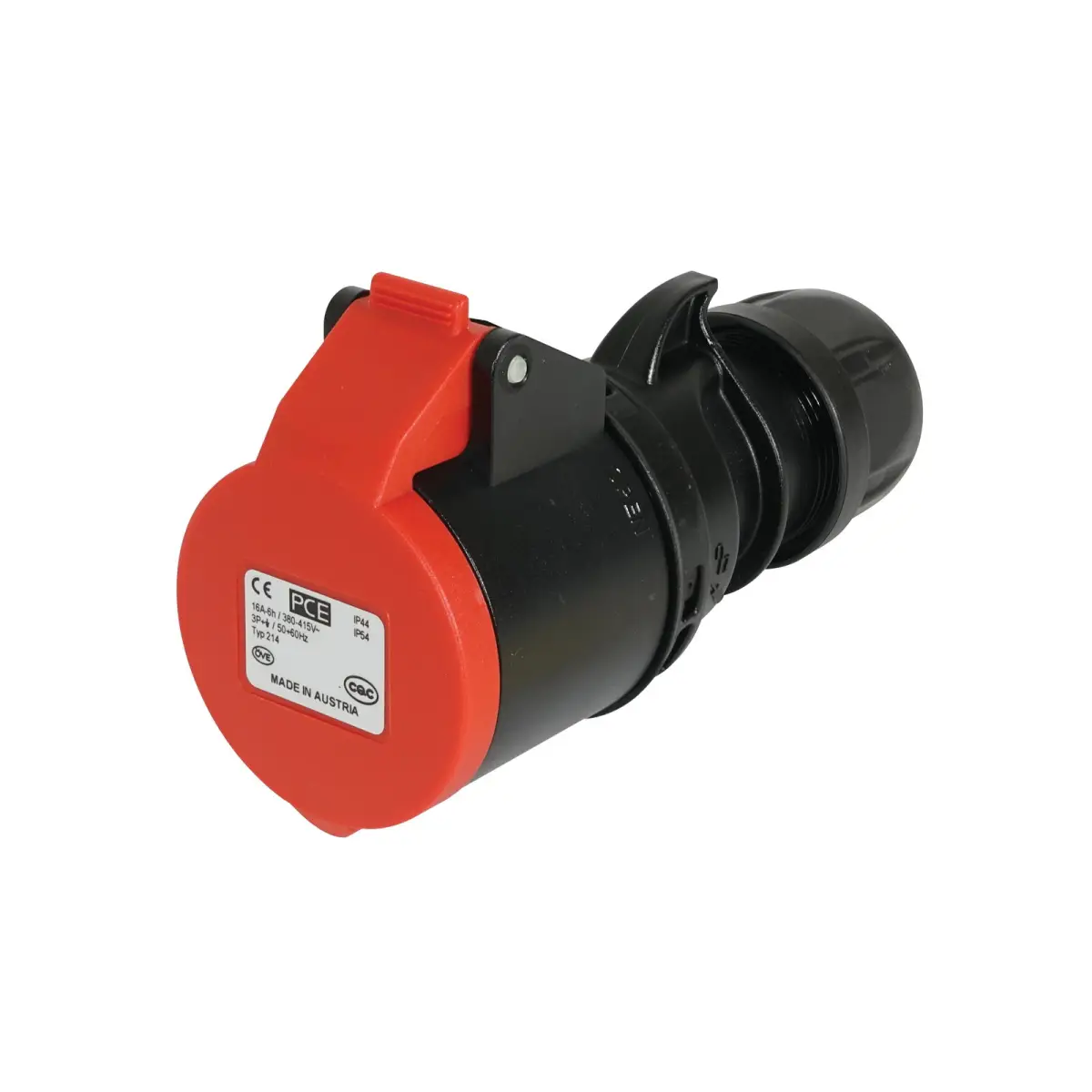 16A 415V 3P+E Socket Red/Black (214-6sx) - CONN701