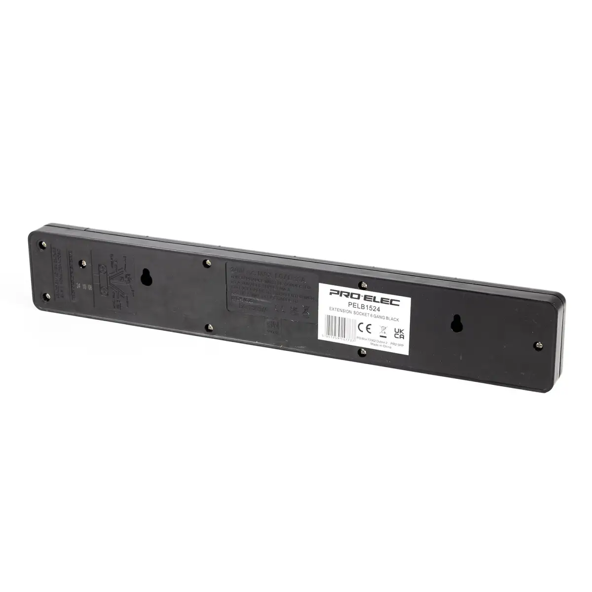 6 Gang Mains Socket Black - CONN710